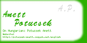 anett potucsek business card